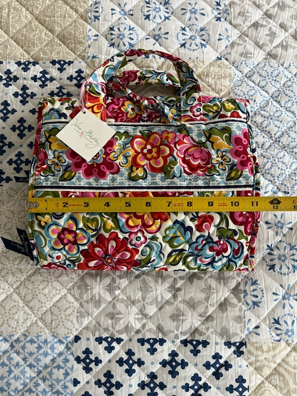 Vera Bradley Hanging Travel Accessory Toiletries Makeup Organizer Bag - Picture 7 of 10